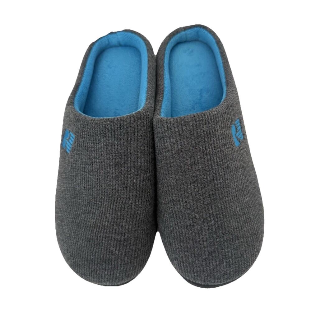 RockDove Original Two-Tone Memory Foam Slippers ComfortGray Blue Unisex Sz M 7-8